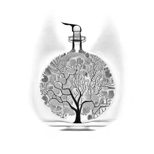 Potion Bottle With Tree Inside