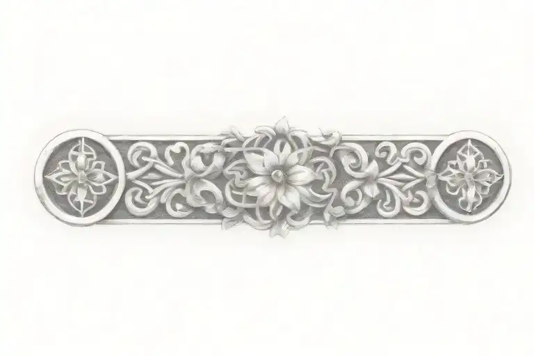 Celtic Knot Design With Flowers