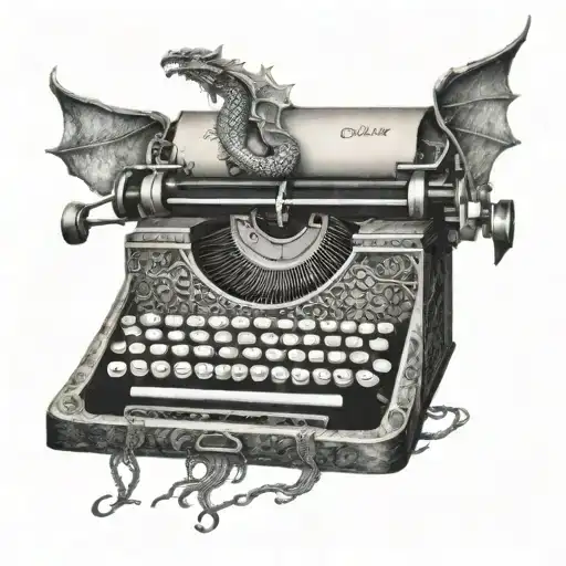 Typewriter With Dragon Scales