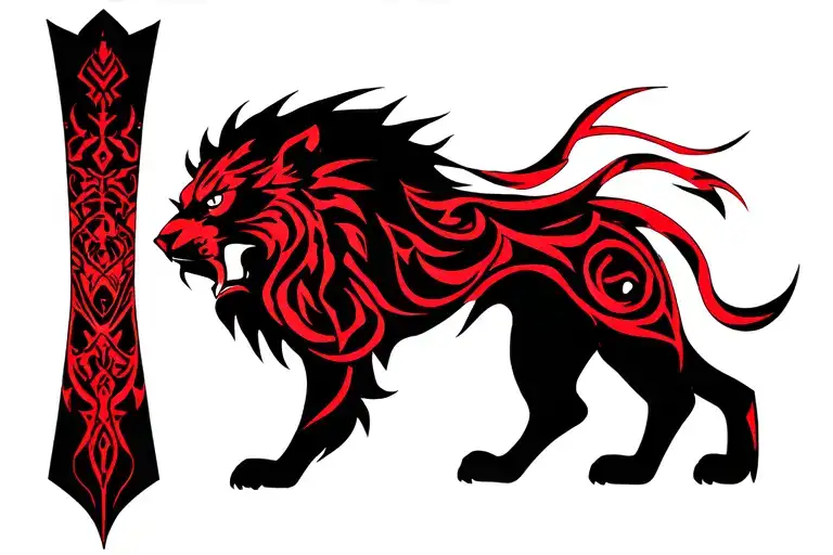 Final Fantasy Redxii Freespirit Red Lion Tribal