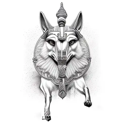 Anubis Riding A Horse