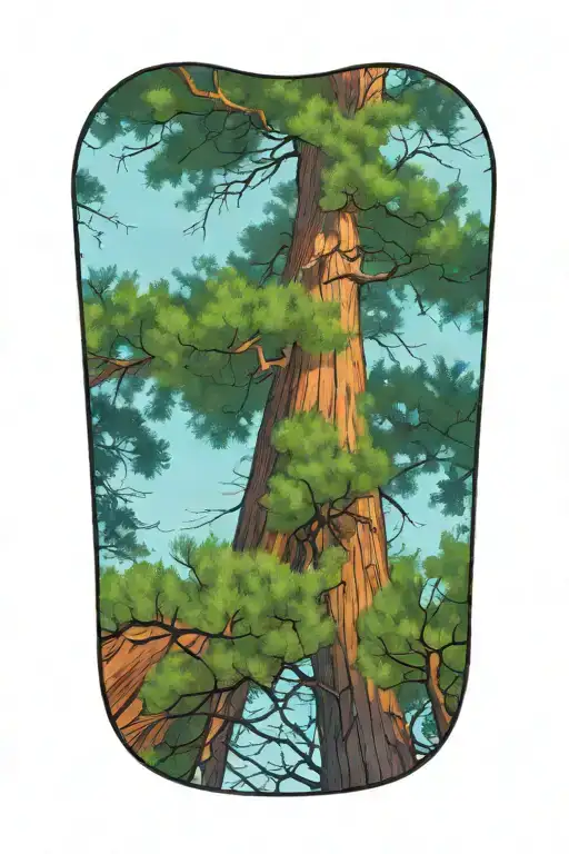 Dense Redwood Forest Looking Up From Ground