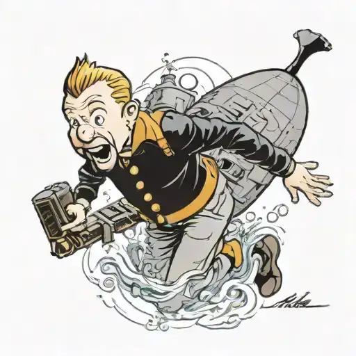 Tintin Comic Book Style Illustration
