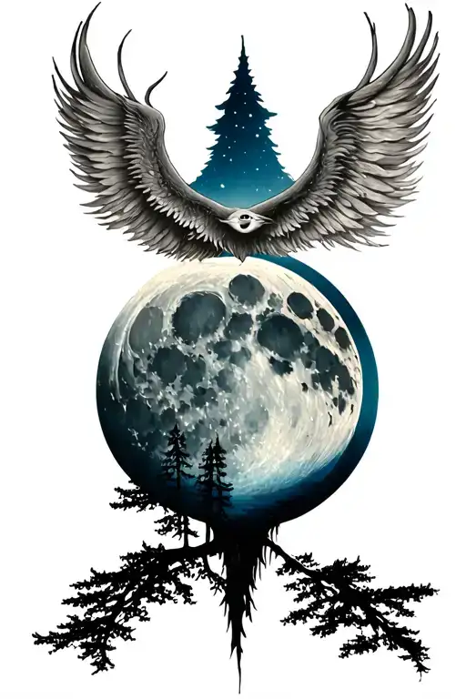 Nature Of Mount Forest And From Above The Moon