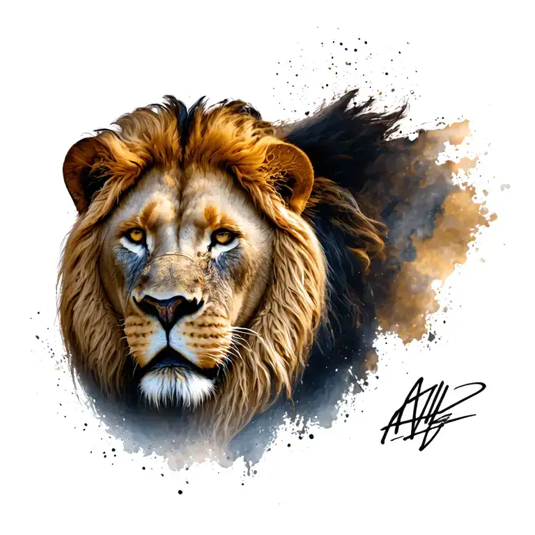 Realistic Aggressive Lion