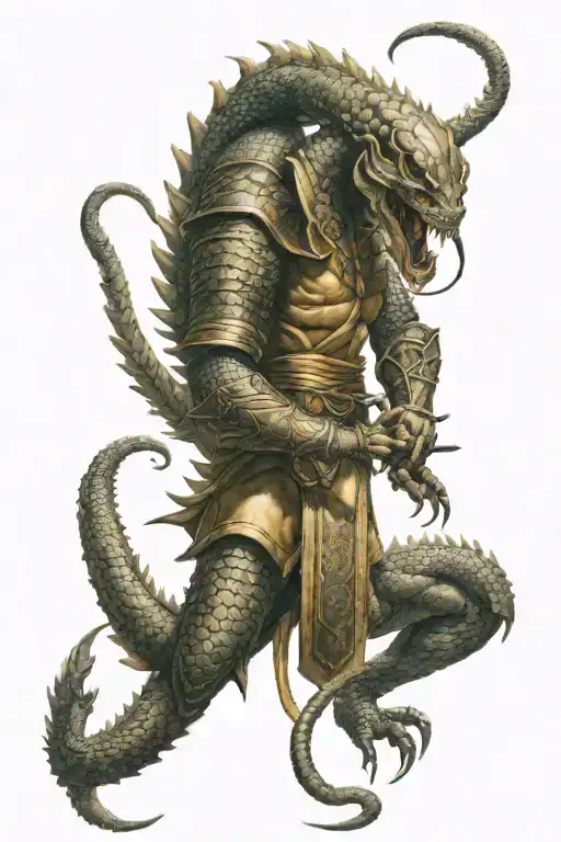 Scorpion Fighting With Chinese Dragon Egyptian Warrior Background