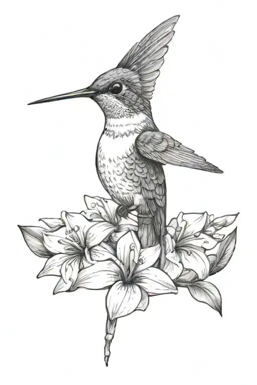 Hummingbird And Frangipani