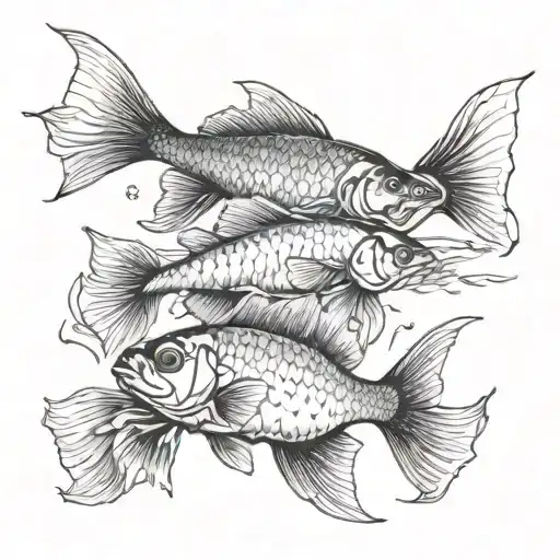 Fish Swimming Together Symbolizing