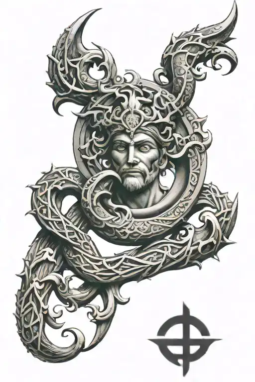 Perun God Symbol Intertwined