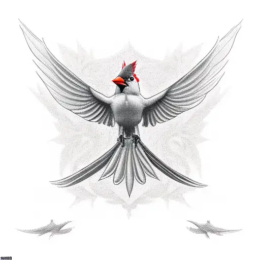 Albino Cardinal Holding Black Cross