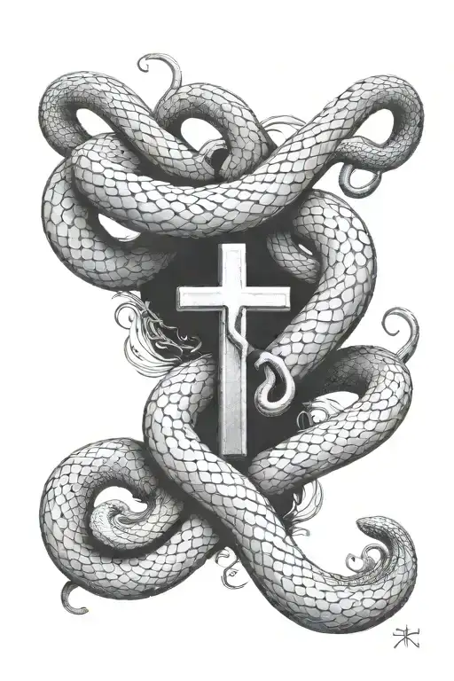 Biblical Cross And Snake