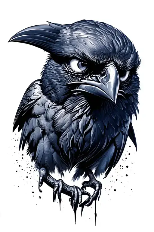 Raven Angry Eyes