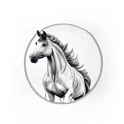 Horse Standing On Hind Legs