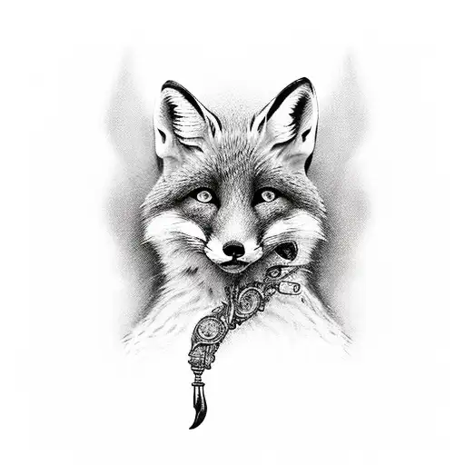 Fox On Chest With Sleeve