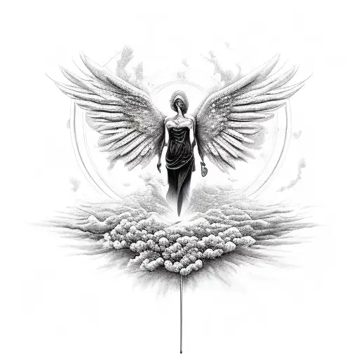 Angel Who Holds A Candle In His Hand So That It Does Not Go Out