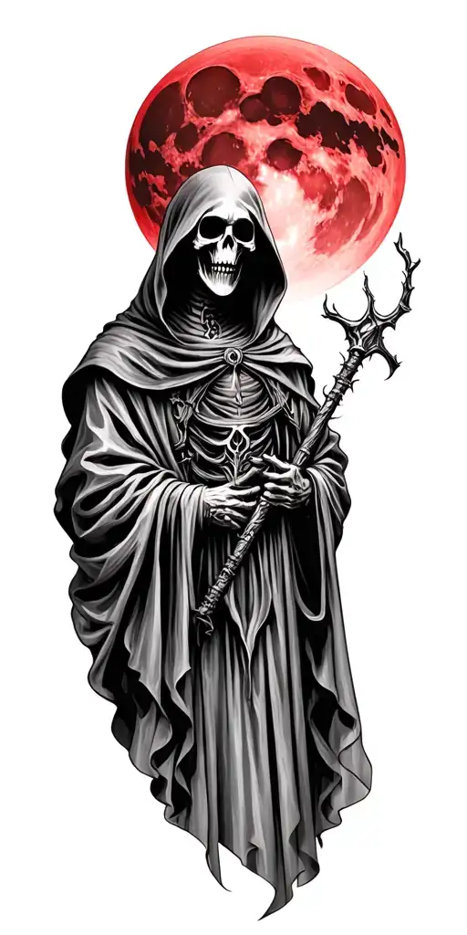 Grim Reaper Red Moon Rising