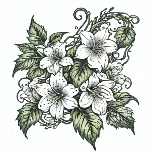 Flowers Growing On Vine Wrapping