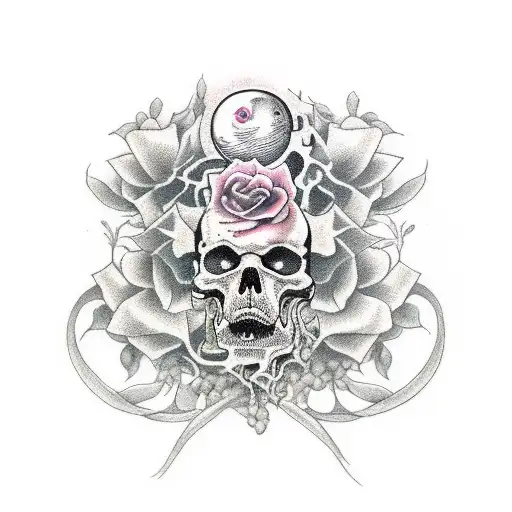 Quote Memento Mori Surrounded By Life And Death Symbolism