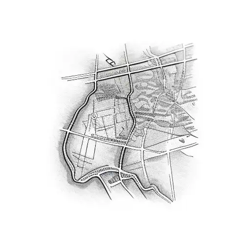 Navigation Compas With A Map In The Background