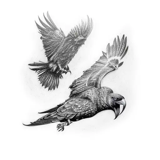 Muninn And Huginn Norse Ravens