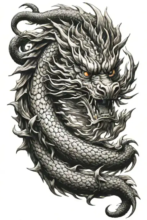 Chiinese Dragon Wrapping Around