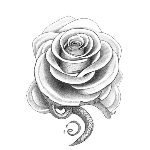 Snake With Roses