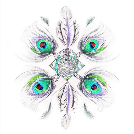 Dreamcatcher Peacock Feathers