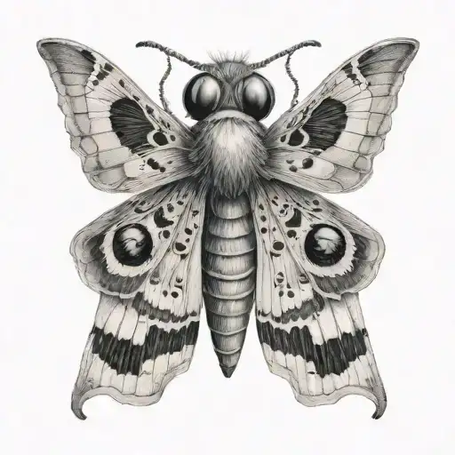 Moth With Human Eyes On The Wings