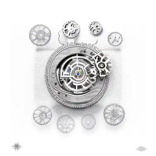 A Clockwork Forest With Gears And Cogs In The Shape Of Trees