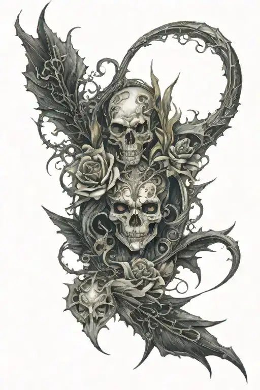 Dark Fantasy Style Tattoo Design