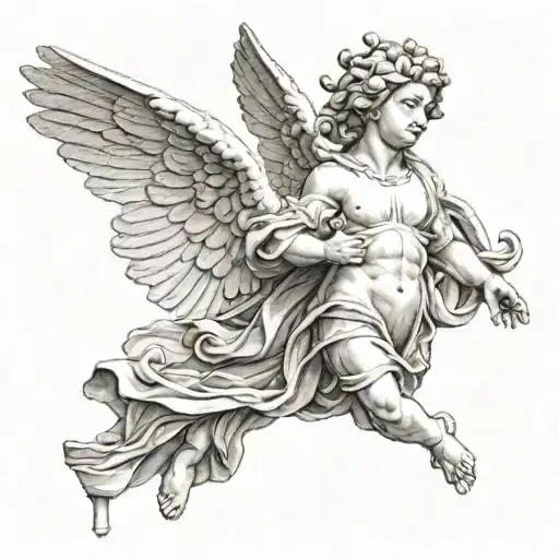 Greek Sculpture Dynamic Angel