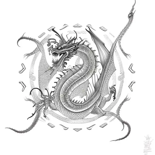 Flying Dragon Burning People