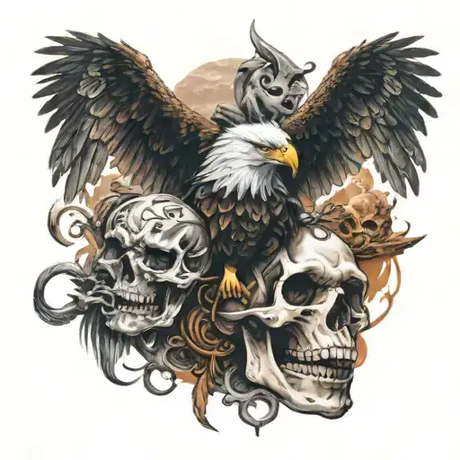 Eagle And Skull And Demon Slayer