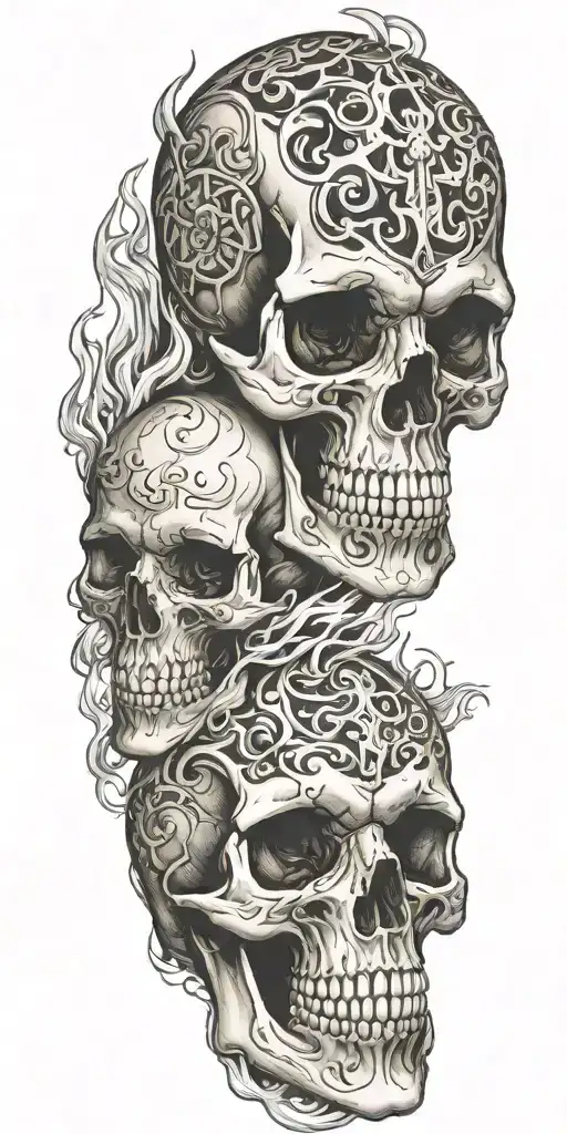 Skulls And Flames