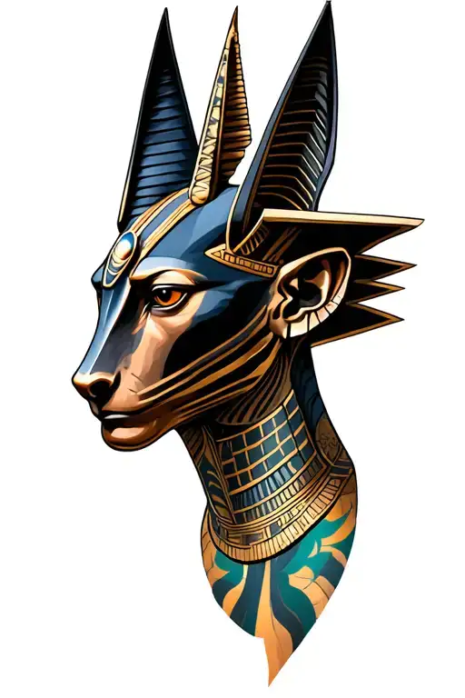 Cors Anubis Portrait With Half