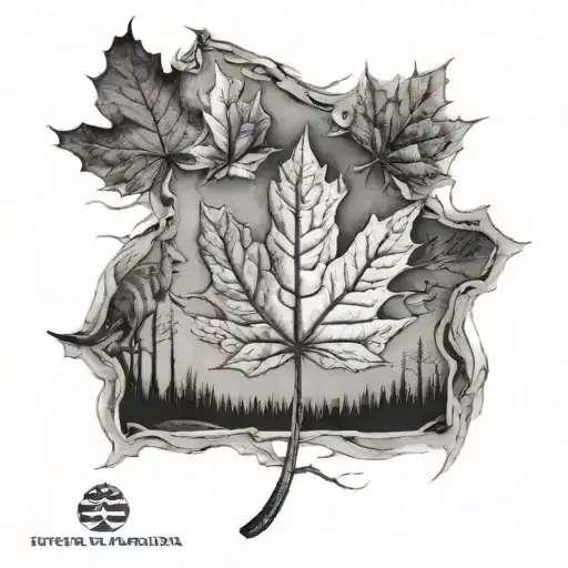 Combine The Canadian Maple Leaf And The Australian Kangaroo In A Unique Design