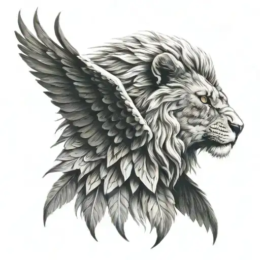 Lion Face And Eagle Wings
