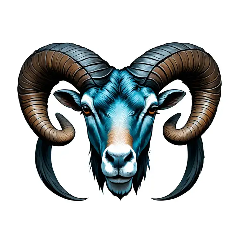 Capricorn Zodiac Sign Ram And Symbol Inside Representing The Client's Love
