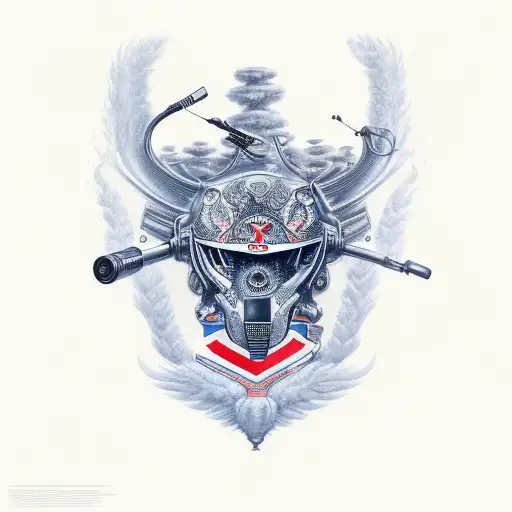 Motorcycle In The Forest