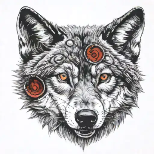 Wolf With Sharingan Eye