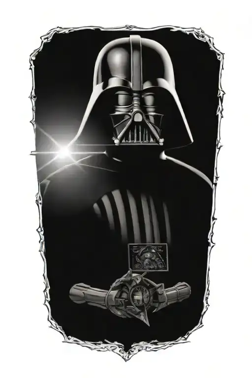 Dark Vador Star Wars Imperial Logo Merged Together Representing