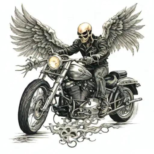 Ghost Rider And Angel Wings