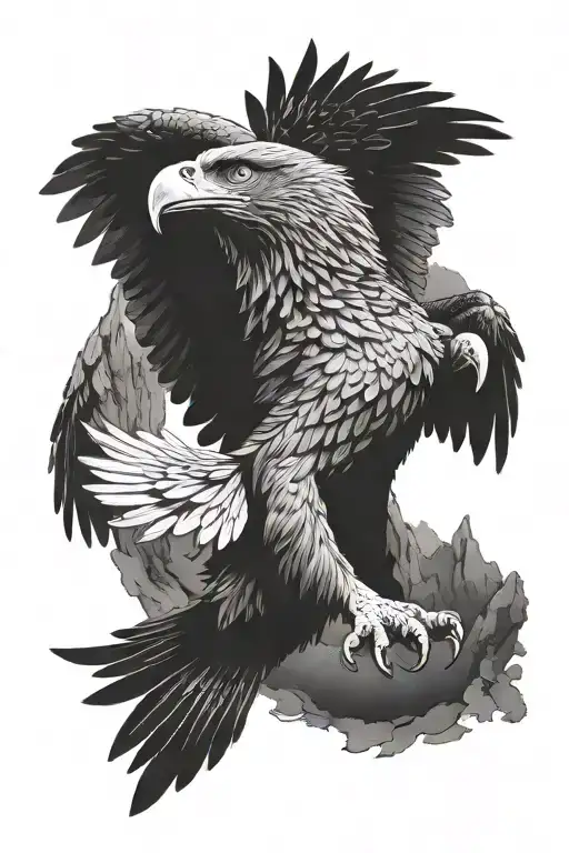 Alamut Castle And Eagle Flies Above It