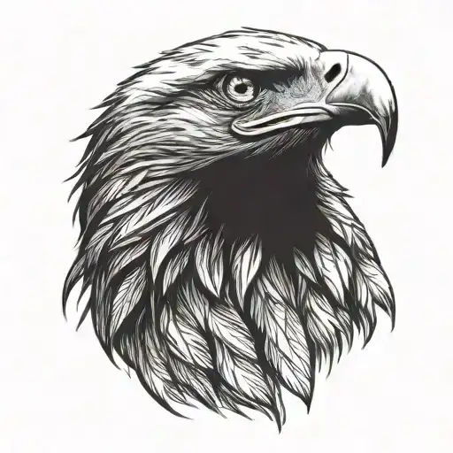 A Sketch-style Tattoo Of A Eagle Head