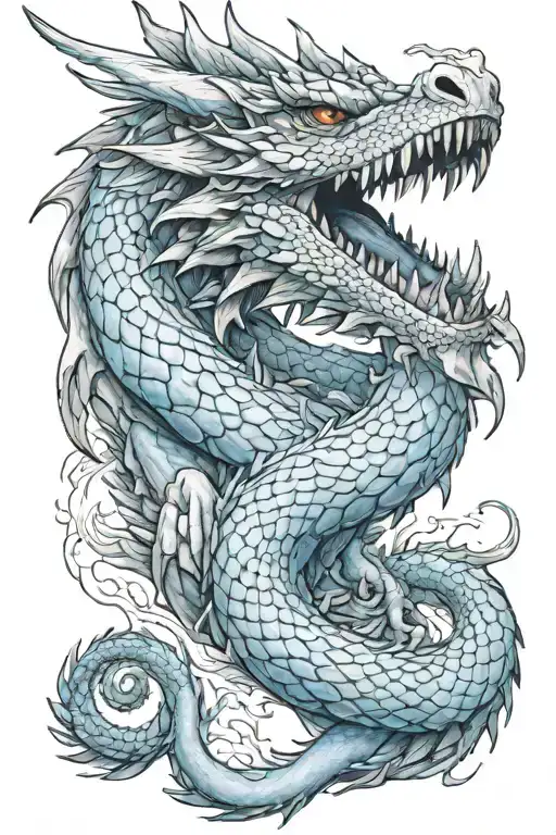 Light Blue Ice Dragon
