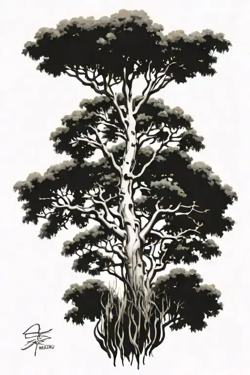 Eucalytus Tree On Fire