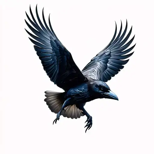Raven Flying