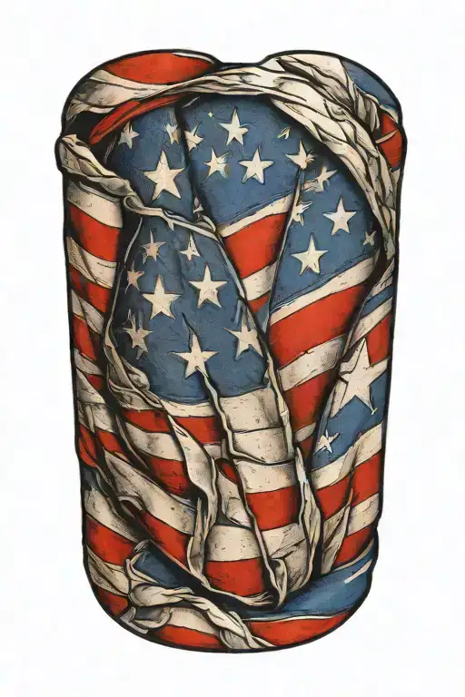 American Flag Wrapped Forearm