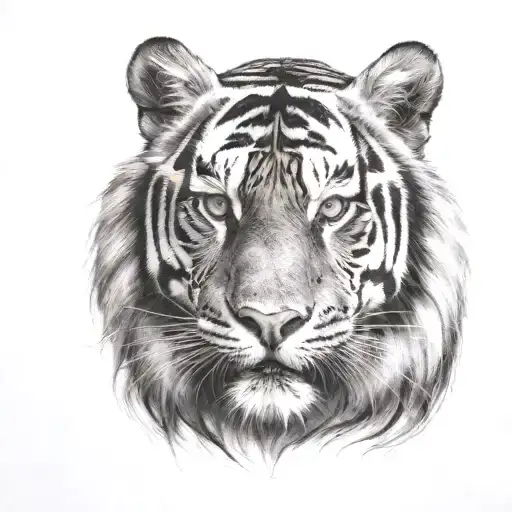 An Anrgy Tiger Face