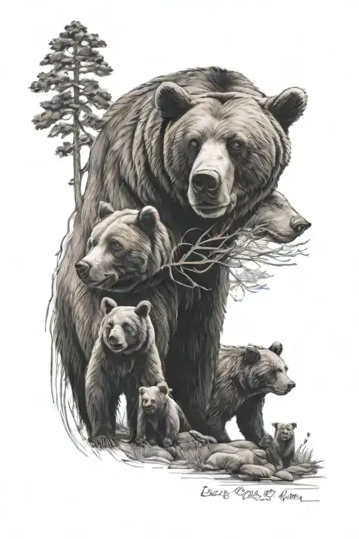 Bear And Family